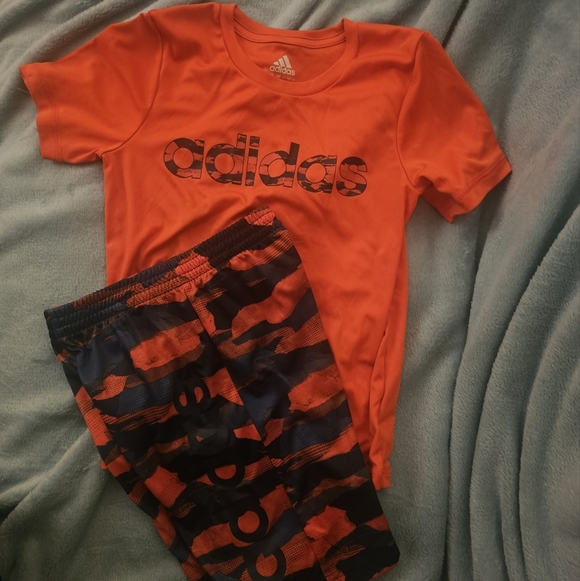 Adidas Bright Orange Tee - Picture 1 of 7